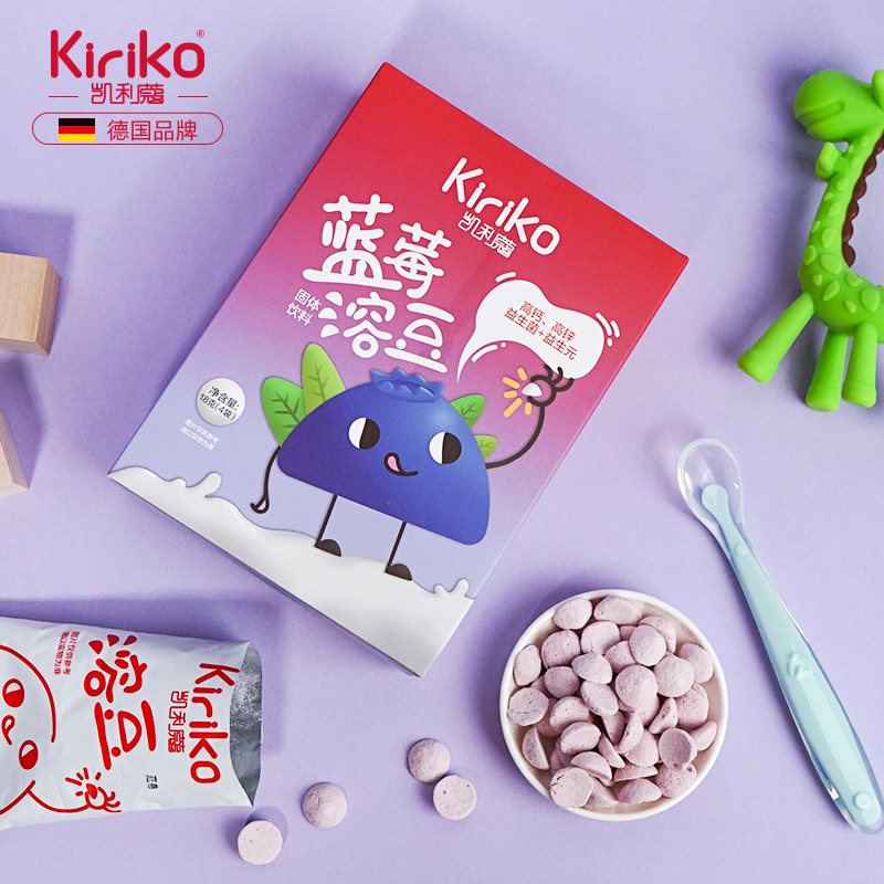 Kiriko 凯利蔻 益生菌酸奶水果溶豆 2盒*2件 双重优惠折后￥49.8包邮（拍2件）