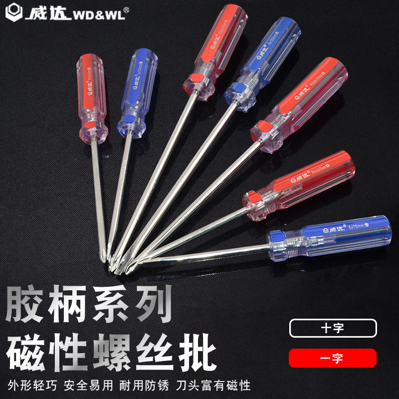 Vida Plastic Handle Rainbow Handle with screwdriver cross transparent plastic handle to change cone