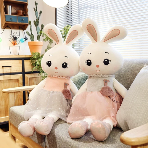 Милый кролик, подушка, плюшевая игрушка для сна, тряпичная кукла