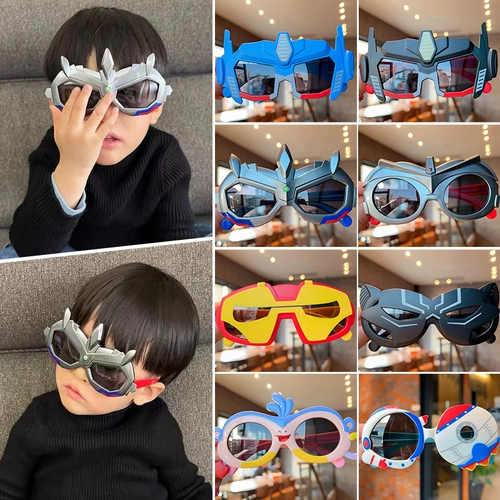 Ultra, мультяшные солнцезащитные очки для мальчиков, трансформер, ультрафиолетовый детский забавный Ультрамен Тига, Кинг-Конг, защита от ультрафиолета