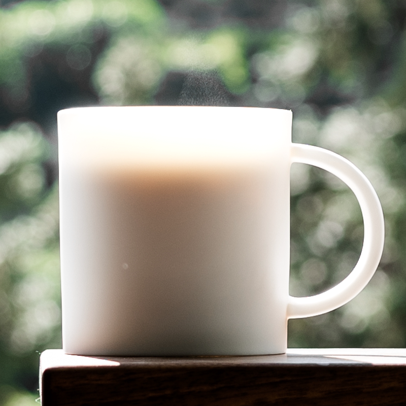 Dehui goat Jade white porcelain mug ceramic simple and exquisite high-grade niche frosted water cup coffee with lid Cup
