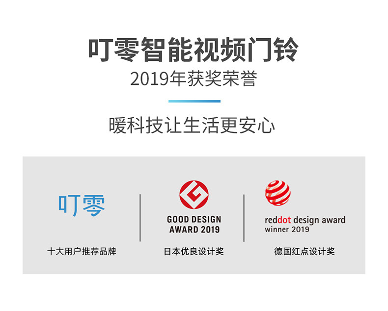 小米生态链 叮零 S增强版智能可视门铃 图1