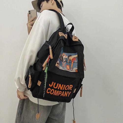 Ранец, рюкзак, брендовая сумка через плечо, в корейском стиле, для средней школы, подходит для подростков, подходит для студента