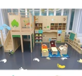 Книжная полка для детского сада из натурального дерева, диван, чтение, книжный шкаф, детское кресло, деревянная игрушка, игровой домик