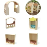 Книжная полка для детского сада из натурального дерева, диван, чтение, книжный шкаф, детское кресло, деревянная игрушка, игровой домик