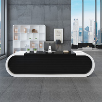 White paint boss Table General Manager Office table and chair simple modern paint big class office furniture