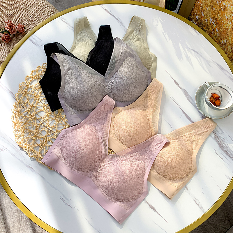 泰国6.0乳胶内衣女无钢圈无痕-秒客网