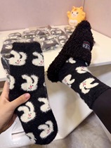 Warm in winter~thick and super warm mink fleece socks in autumn and winter