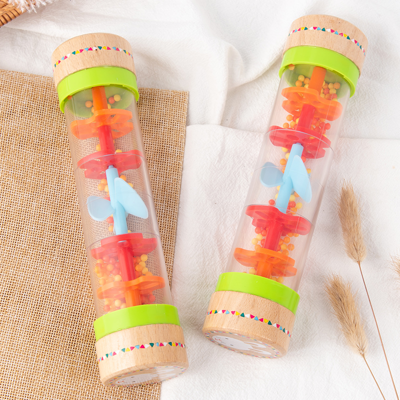 Orff Rain Sound Instrumental Rain Sound Cylinder Simulator Toy Baby Children Hands Rattle Hammer Percussion Instrument Music Teaching Aids