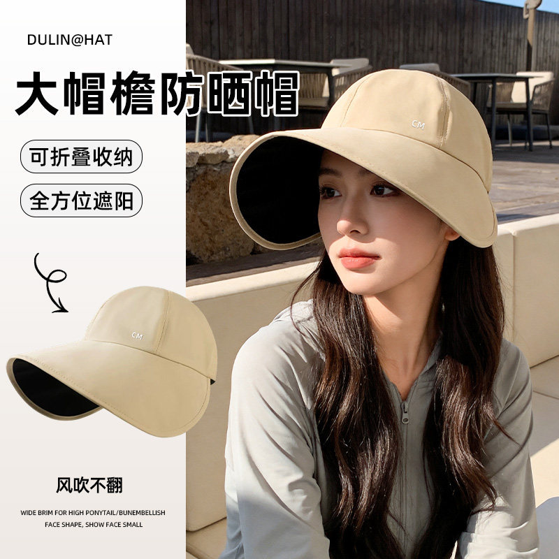 Banana-Shaped Sun Hat with High-Efficiency Sun Protection for Women, Large Brim, Uv-Resistant, Full-Face Coverage, Black Coating, Duckbill Visor Banana-Shaped Sun Hat with High-Efficiency Sun Protection for Women, Large Brim, Uv-Resistant, Full-Face Coverage, Black Coating, Duckbill Visor