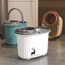 Mop bucket household light luxury rectangular portable mop bucket with pulley mop bucket mop bucket large capacity squeeze bucket