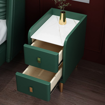 Bedside cabinet ultra-narrow ink solid wood light luxury minimal luxury laxy lamp plate modern minimal Nordic bedroom bedside container cabinet