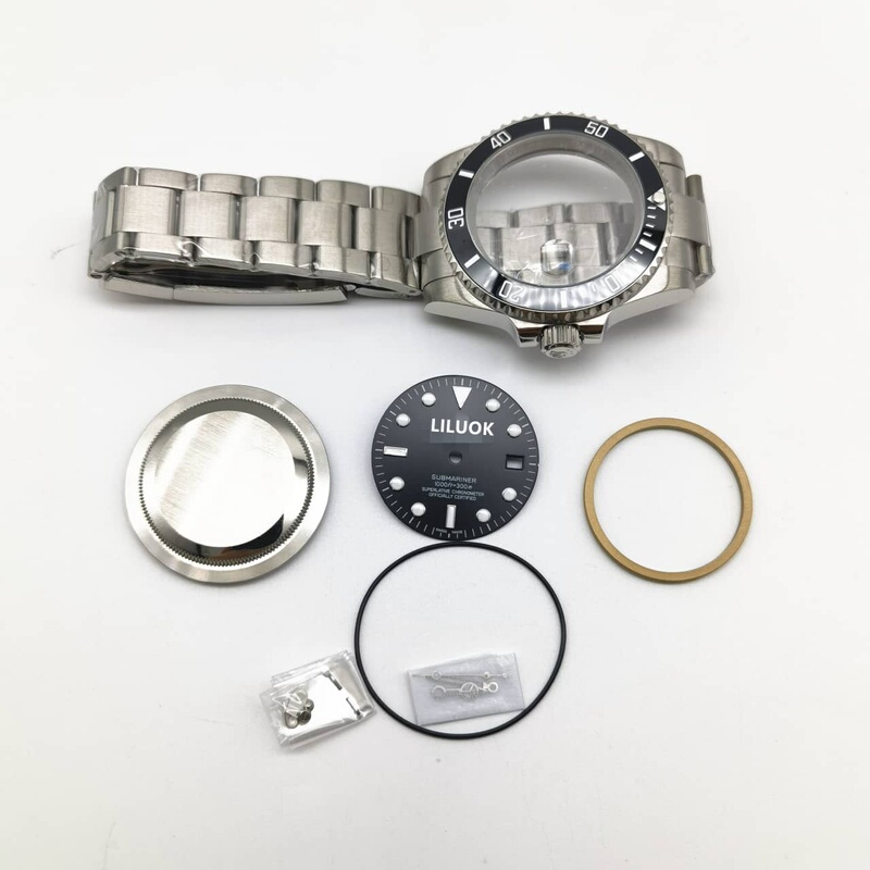 316 All-Steel Ceramic Ring Green Watch Case 8215 8200 2824 2836 Movement Diving Watch Accessories