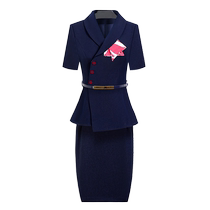 Short-sleeved business suit for women thin summer hotel reception formal beauty salon two-piece work clothes
