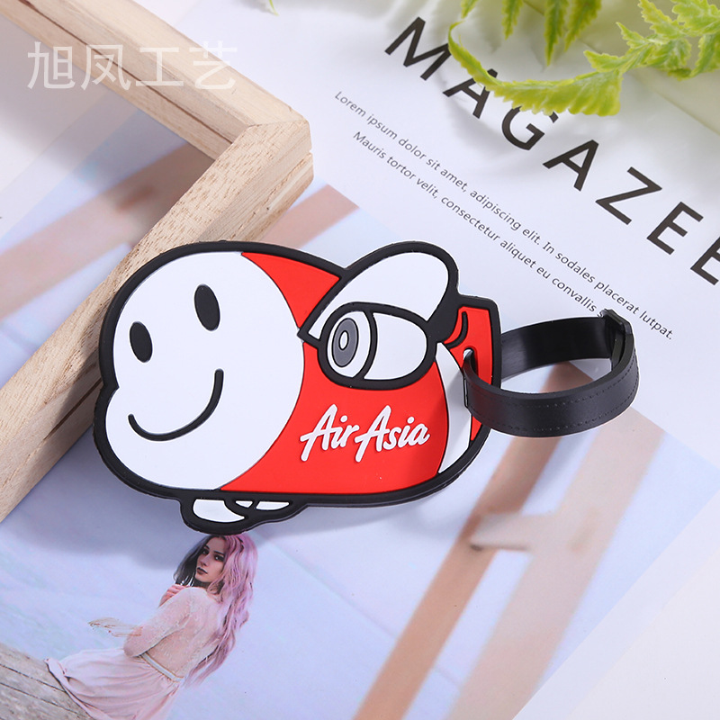 Manufacturer direct selling irregular luggage cards customized new cartoon cutting sleeves to make travel card PVC baggage card batch