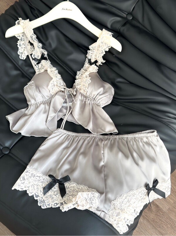 Love Constellation New Lace Strap Nightgown with Chest Pads, Sexy Pure Desire Ice Silk Summer Comfortable Homewear Love Constellation New Lace Strap Nightgown with Chest Pads, Sexy Pure Desire Ice Silk Summer Comfortable Homewear
