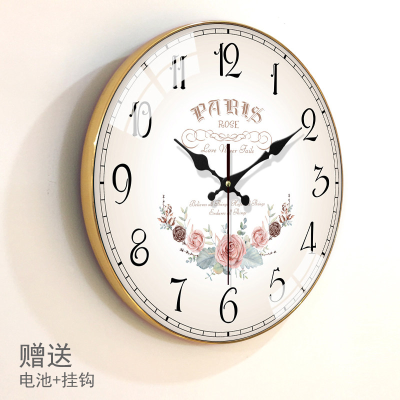 Sanskrit modern wall clock living room Jane European style home art silent clock atmospheric personality creative fashion Nordic clock