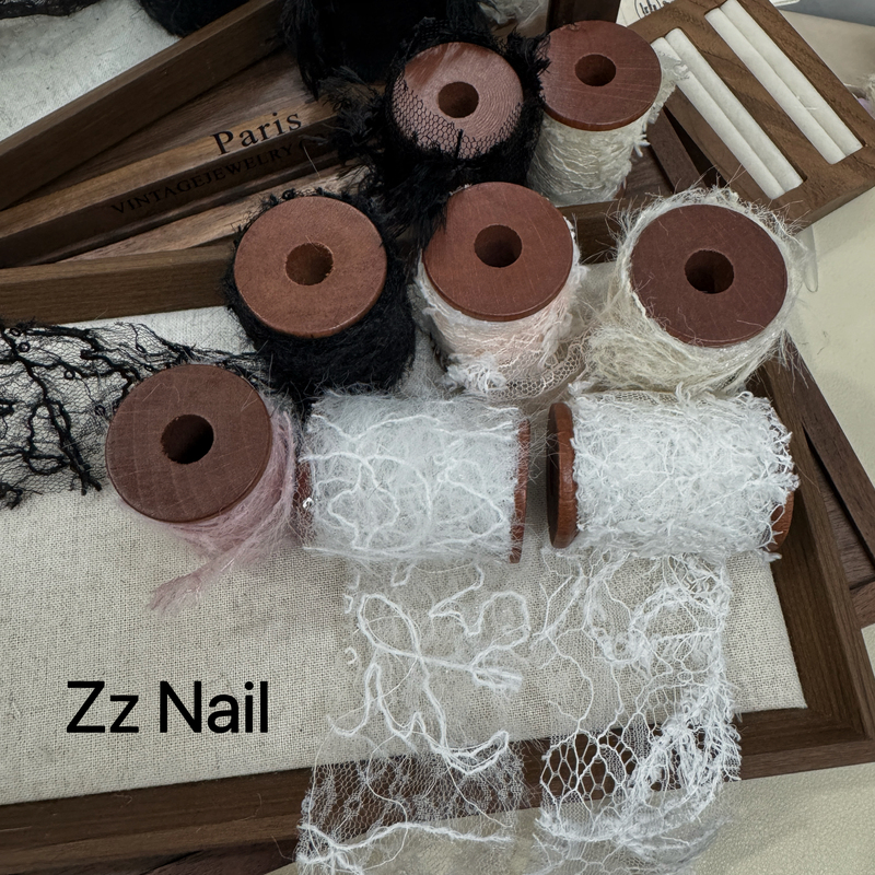 Zznail【Furry Moon Veil·Mesh Lace】Nail Art Lace Fabric Material Fairy-Like Atmosphere Accessories Zznail【Furry Moon Veil·Mesh Lace】Nail Art Lace Fabric Material Fairy-Like Atmosphere Accessories
