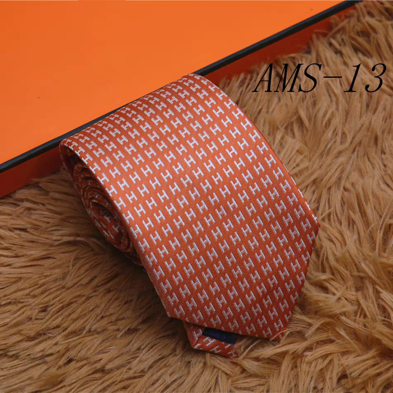 European and American Style Luxury Brand H Silk Tie 7.5cm Narrow Version British Style Gift Box Tie for Wedding and Work Luxury