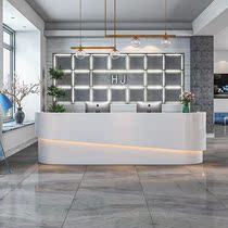 Baking Varnish Front Desk Reception Desk Education Training Institution Desk Bar Desk Bar Desk Bar Early Education Center Kindergarten Front Desk
