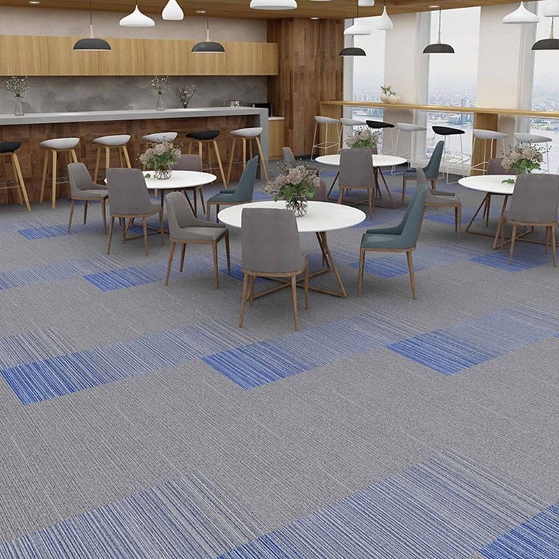 Office carpet nylon full splicing project PVC square commercial high-end office flame retardant B1 over fire