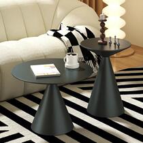 Light luxury coffee table side table sofa corner table living room bedroom small apartment personalized creative home iron round small tea table