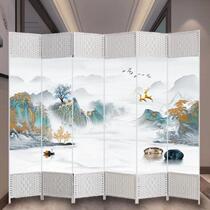 Fabric screen folding movable partition living room home bedroom office entry door bed curtain modern simple