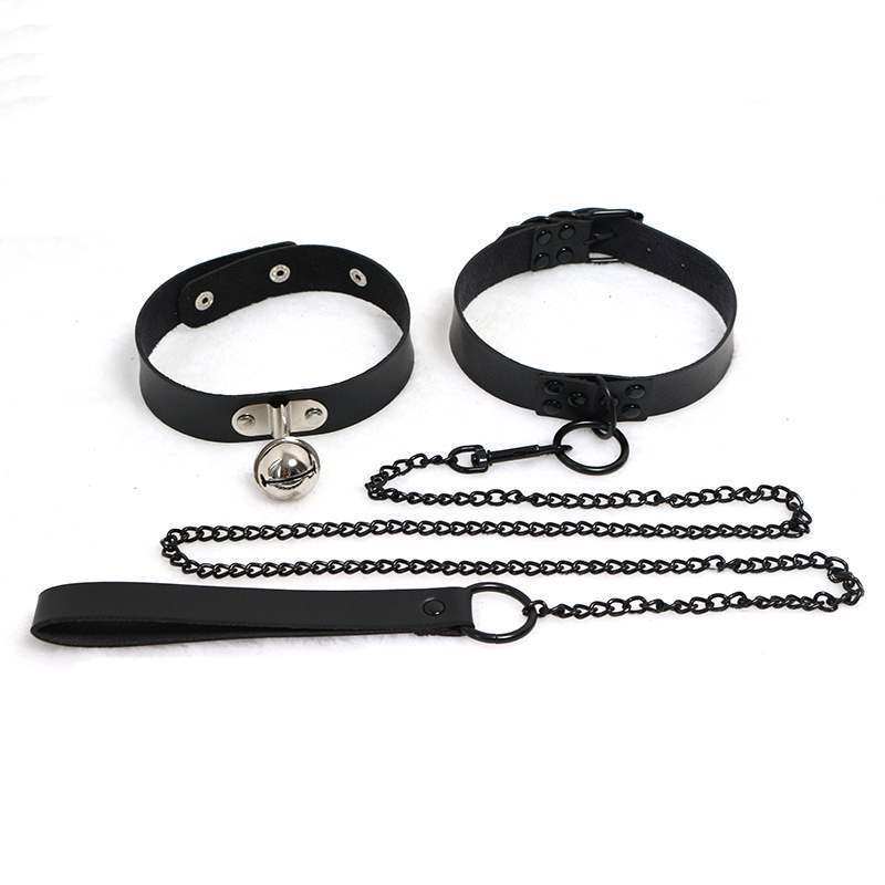 Female m collar sm custom men's suit traction rope bell walking dog chain dog slave male slave neck male servant