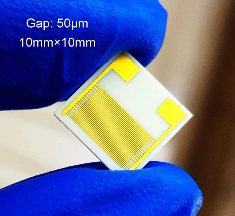 50&mu;m陶瓷叉指电极IDE电容阵列生物气体湿度传感器芯片