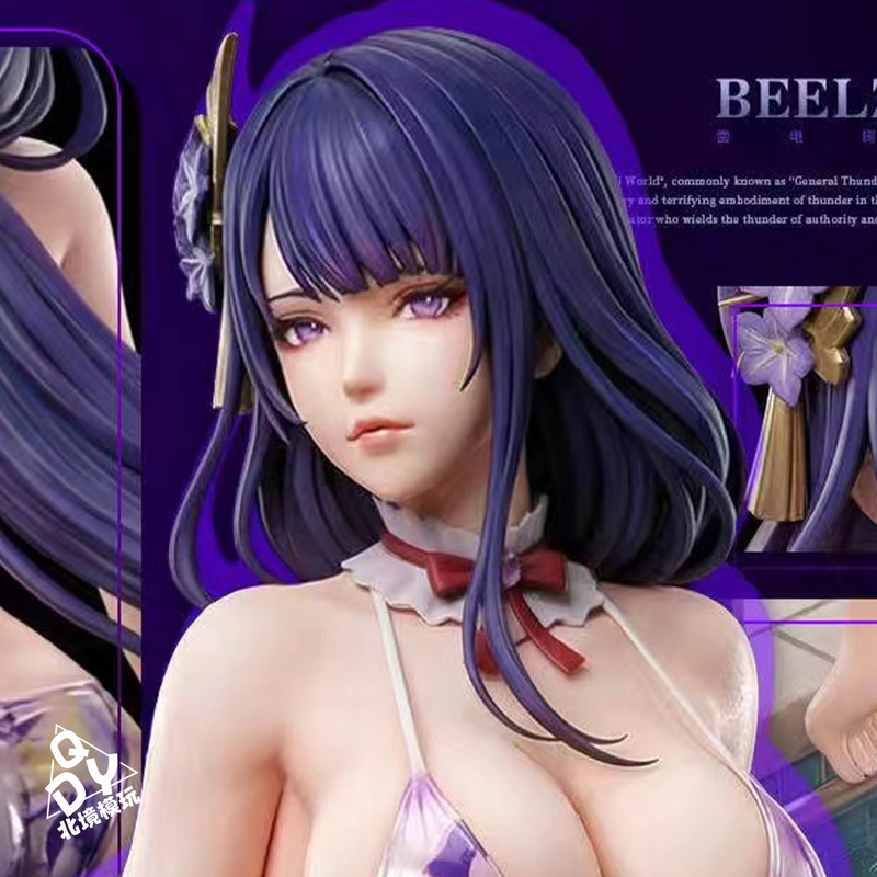 Double-Headed Statue Northland Summer Raiden Shogun's Holiday Figure Gk Female Statue