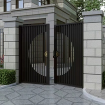 Villa Gate Courtyard Gate Cell Yard Modern Brief Aluminum Alloy Single Double Open Door Iron Art Gate