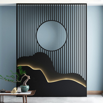 Iron Art Screen Partition Wall With Light Background Wall Modern Minimalist Creative Nordic Hollowed-out into the Decorative Shelf