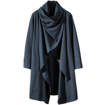 Chinese style mens improved Hanfu cotton and linen jacket retro style Zen suit youth linen ancient costume Chinese Tang suit top