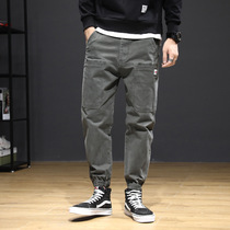 Official website flagship store Spring and Autumn Tide brand autumn and winter Yu Wenle leg pants men loose large size Harlan overalls rest