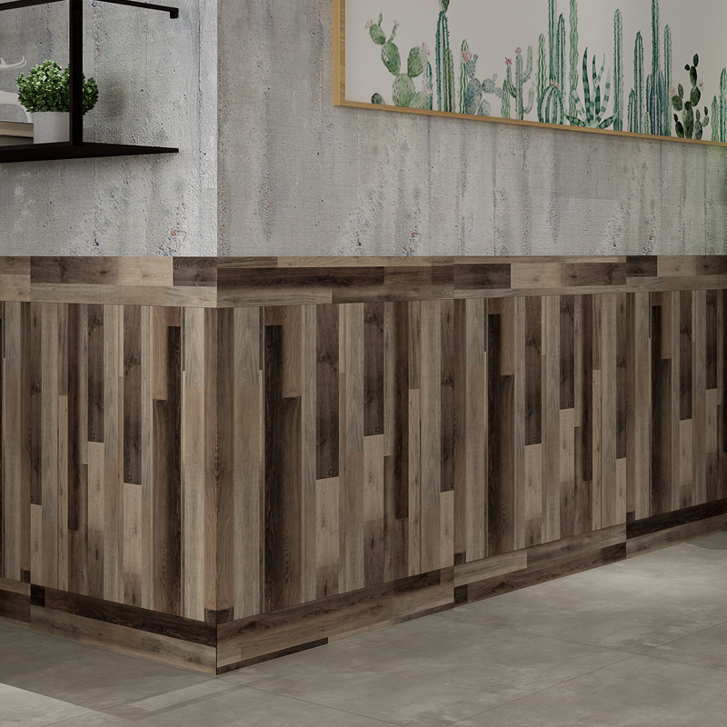 Retro Chinese wood grain wallpaper Self-adhesive waterproof PVC protective wall Wall Sticker Hotel Dining Room Wall Dress Background Wall Wallpaper