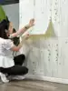 Thickened self-adhesive waterproof moisture-proof foam wallpaper Self-adhesive warm bedroom living room dining room 3D wall sticker wallpaper