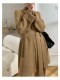 Autumn and winter thickened sweater coat women's new knitted cardigan + wide-leg pants three-piece casual ladies fashion suit