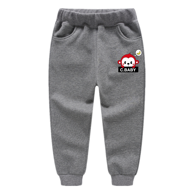 Chàng trai cộng với nhung dày quần mùa thu mặc 2019 trẻ em mới sweatpants Hàn Quốc phiên bản của trẻ em hợp thời trang quần ấm 3 tuổi 6.