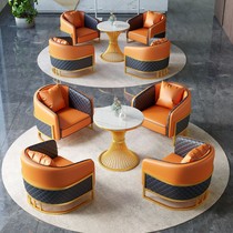 Nordic negotiation table chair set and light luxury hotel sales office reception negotiation one table four chairs rest guest sofa