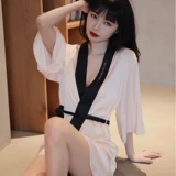 Мужской комплект, шелковая милая пижама, шелковый тонкий банный халат, коллекция 2023, эффект подтяжки