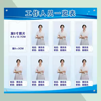 Kindergarten school student background wall training class staff style display Office team photo wall background board