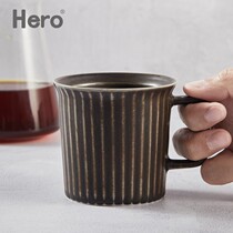 Hero Silence Series Mark Cup Ceramic Retro Coffee Cup Hanging Ear Coffee Cup Hand Sprint Coffee Cup