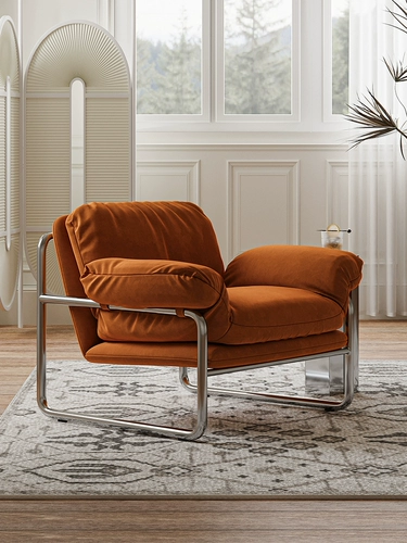 Минималистичный дизайнерский диван из нержавеющей стали для отдыха