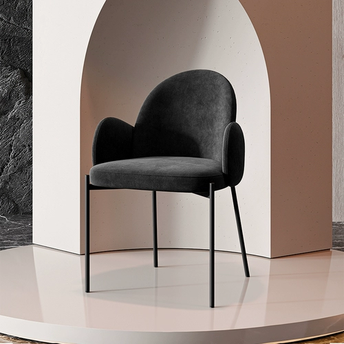 Итальянский минималистский обеденный стул, домашний дизайнерский книжный стул, кофейный стул, светлый роскошный гостиничный номер, стул со спинкой в ​​ресторане