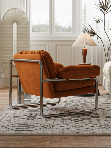 Минималистичный дизайнерский диван из нержавеющей стали для отдыха