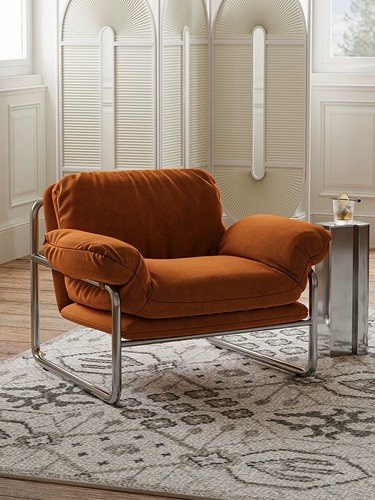 Минималистичный дизайнерский диван из нержавеющей стали для отдыха