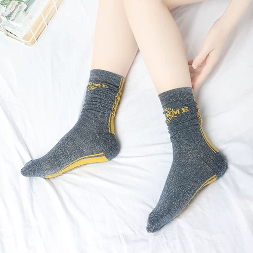 Гольфы, японские брендовые демисезонные носки, осенние, популярно в интернете, средней длины