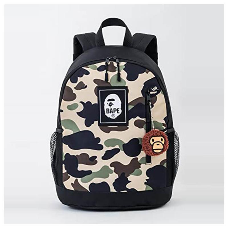 Ape Man Doll Pendant Japanese Magazine Youth Street Fashion Camouflage Ape Head Backpack