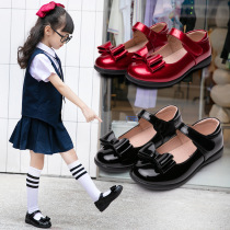 Girls leather shoes black new princess shoes childrens performance shoes single shoes student school shoes British style girls performance shoes