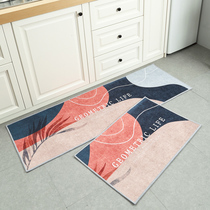 Kitchen Ground Mat Erasable anti-slip and anti-oil and waterproof strip mat Home doorway door-in door cushion Absorbent Carpet